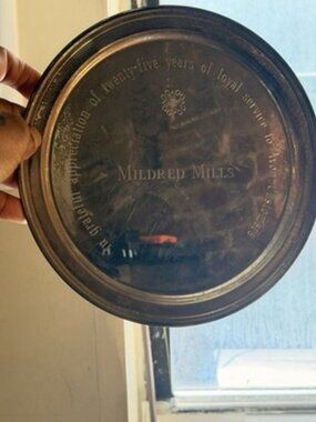 Vintage 8” Tiffany & Co 925 Sterling Silver Plate 9.7oz Rare Engraved